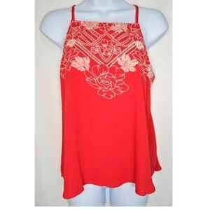 NWT Coral embroidered tank top - size small